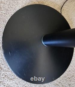 Vintage 90s Halogen Torchiere Floor Lamp Low High 300W Black MCM Ambient Uplight