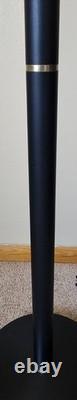 Vintage 90s Halogen Torchiere Floor Lamp Low High 300W Black MCM Ambient Uplight