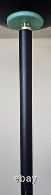 Vintage 90s Halogen Torchiere Floor Lamp Low High 300W Black MCM Ambient Uplight