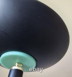 Vintage 90s Halogen Torchiere Floor Lamp Low High 300W Black MCM Ambient Uplight