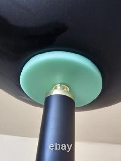 Vintage 90s Halogen Torchiere Floor Lamp Low High 300W Black MCM Ambient Uplight