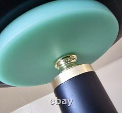 Vintage 90s Halogen Torchiere Floor Lamp Low High 300W Black MCM Ambient Uplight