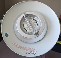 Vintage 90s Halogen Torchiere Floor Lamp Low High 300W Black MCM Ambient Uplight