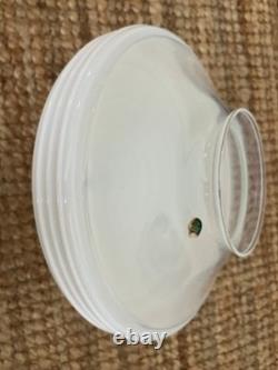Vintage ART DECO Milk Glass Ceiling cone Shade w Gleason Tiebout lighting stkr