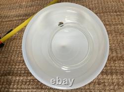 Vintage ART DECO Milk Glass Ceiling cone Shade w Gleason Tiebout lighting stkr