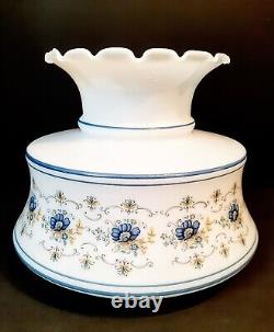 Vintage Abigail Adams Blue Flower Glass Lamp/Light Shade Replacement 7 Fitter