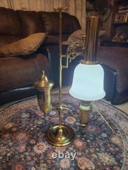 Vintage Aladdin 75th Anniversary 1983 Model 4 Student Milk Glass Shade Lamp