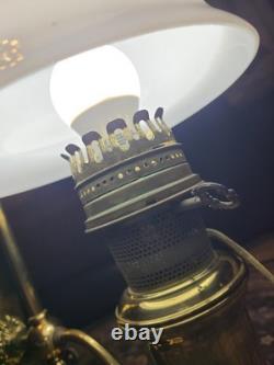 Vintage Aladdin 75th Anniversary 1983 Model 4 Student Milk Glass Shade Lamp
