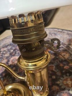 Vintage Aladdin 75th Anniversary 1983 Model 4 Student Milk Glass Shade Lamp