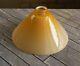 Vintage Amber Butterscotch Cased Glass Cone Shade 11.25 Wide With 2.25 Fitter