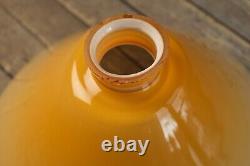 Vintage Amber Butterscotch Cased Glass Cone Shade 11.25 Wide with 2.25 Fitter