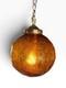 Vintage Amber Glass Swag Lamp Floral Hanging Light Mcm 1970s 12 Globe Tested