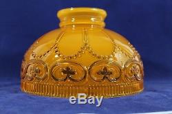 Vintage Amber Gold Cased Overlay Lamp Shade Aladdin, Coleman, Rayo 10 Fitter