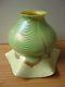 Vintage American Steuben Period Glass Green Aurene Dragged Loop Lamp Shade