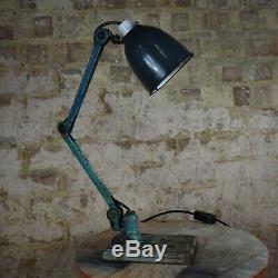 Vintage Anglepoise Lamp Emanel Shade Industrial Antique Lighting