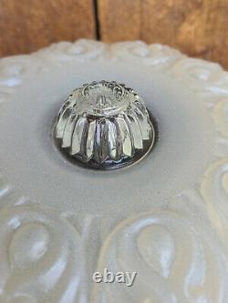Vintage Antique 12 Frosted and Clear Fancy Ceiling Fixture Globe Shade Cover
