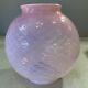 Vintage Antique 8.5 Pink Opalescent Diamond Quilted Optic Lamp Shade Globe Ball