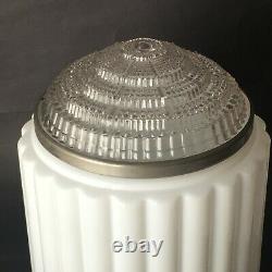 Vintage Antique Art Deco Ceiling Light Glass Shade Lamp Fixture Chandelier Mount