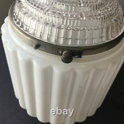 Vintage Antique Art Deco Ceiling Light Glass Shade Lamp Fixture Chandelier Mount