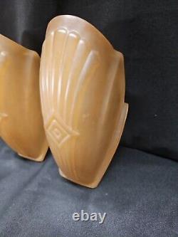 Vintage Antique Art Deco Victorian Wall Sconce Glass Slip Shades