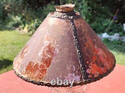 Vintage Antique C1900 Arts & Crafts Mica Kerosene Oil Lamp Shade