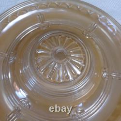 Vintage Antique Ceiling Light Shade Art Deco 1 Hole Amber Beige Glass 9.25