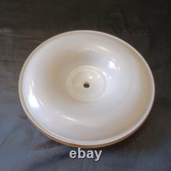 Vintage Antique Ceiling Light Shade Art Deco 1 Hole Amber Beige Glass 9.25