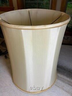 Vintage Antique Mid Century 1960s 60s 1970s 70s Large Huge Lamp Light Shade Silk