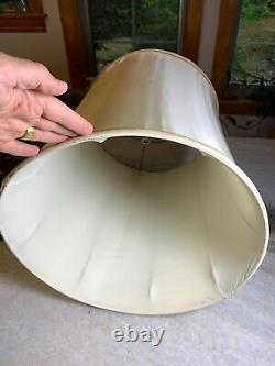 Vintage Antique Mid Century 1960s 60s 1970s 70s Large Huge Lamp Light Shade Silk