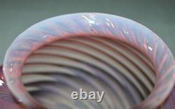 Vintage Antique Pink Opalescent Swirl Glass Parlor Lamp Shade 4-7/16 Fitter