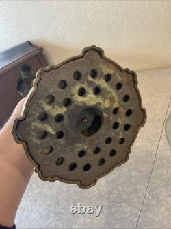 Vintage Antique Pittsburgh Lamp Brass & Glass Co PLB&G Co Reverse Painted Shade