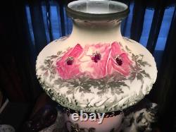 Vintage Antique Poppy Pattern Hurricane Lamp Shade Transfer Pattern 10 Fitter