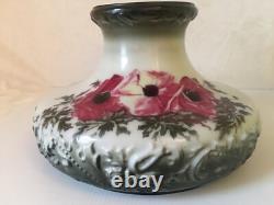 Vintage Antique Poppy Pattern Hurricane Lamp Shade Transfer Pattern 10 Fitter