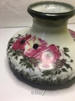 Vintage Antique Poppy Pattern Hurricane Lamp Shade Transfer Pattern 10 Fitter