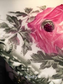 Vintage Antique Poppy Pattern Hurricane Lamp Shade Transfer Pattern 10 Fitter