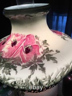 Vintage Antique Poppy Pattern Hurricane Lamp Shade Transfer Pattern 10 Fitter