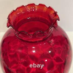 Vintage Antique Ruby Pigeon Blood Hanging Lamp Chandelier Oil Lamp Shade