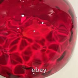 Vintage Antique Ruby Pigeon Blood Hanging Lamp Chandelier Oil Lamp Shade