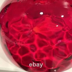 Vintage Antique Ruby Pigeon Blood Hanging Lamp Chandelier Oil Lamp Shade