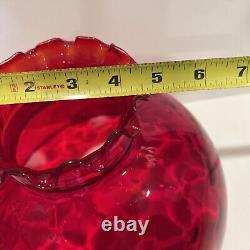 Vintage Antique Ruby Pigeon Blood Hanging Lamp Chandelier Oil Lamp Shade