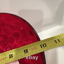 Vintage Antique Ruby Pigeon Blood Hanging Lamp Chandelier Oil Lamp Shade