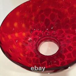 Vintage Antique Ruby Pigeon Blood Hanging Lamp Chandelier Oil Lamp Shade