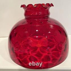 Vintage Antique Ruby Pigeon Blood Hanging Lamp Chandelier Oil Lamp Shade