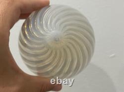 Vintage Antique Swirl Glass Bullet / Teardrop Lamp Shade