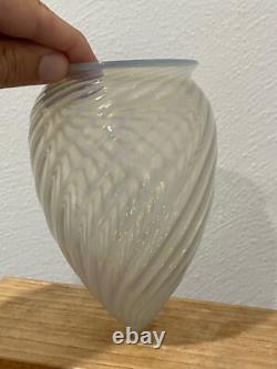 Vintage Antique Swirl Glass Bullet / Teardrop Lamp Shade