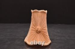 Vintage Antique Victorian Clip-On French 5 Lamp Shade Embroidered