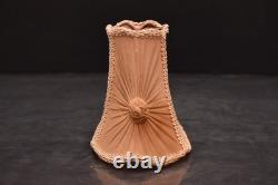 Vintage Antique Victorian Clip-On French 5 Lamp Shade Embroidered