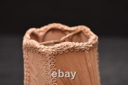 Vintage Antique Victorian Clip-On French 5 Lamp Shade Embroidered