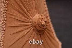 Vintage Antique Victorian Clip-On French 5 Lamp Shade Embroidered