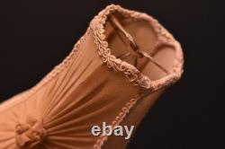 Vintage Antique Victorian Clip-On French 5 Lamp Shade Embroidered